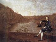 Arthur Devis Philip Howard Seated before a panorama of the river Eden at Corby Castle china oil painting reproduction